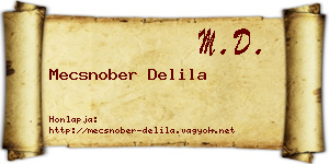 Mecsnober Delila névjegykártya